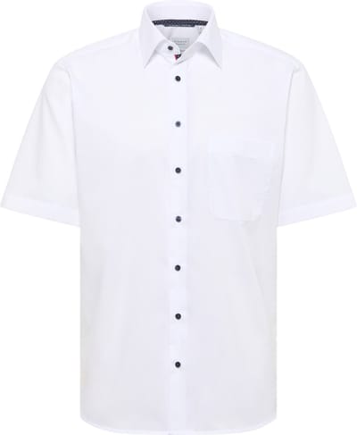 ETERNA comfort fit overhemd korte mouw - popeline - wit - Strijkvrij - Boordmaat: 49 (EU maat: 4XL)