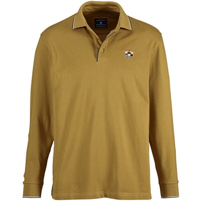 Babista herren Poloshirt Met Lange Mouwen - 48 - donkergeel - Plus Size