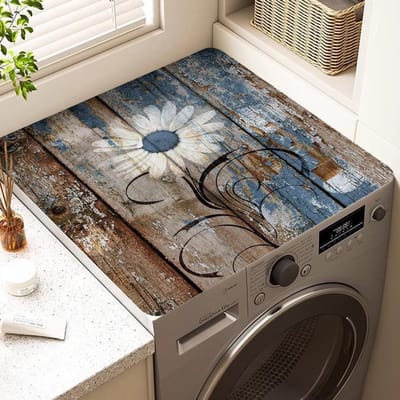 Zachte en Antislip Wasmachine Kussen 60 x 60 cm - Bescherming voor Wasmachine en Droger met Bloemenpatroon