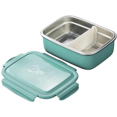 350ML Geïsoleerde Bento Lunchboxen Voedseldozen Roestvrij Staal PP Materiaal voor Volwassenen Kinderen Kantoor School Buitengebruik white