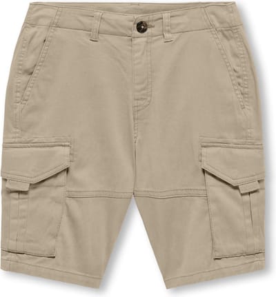 ONLY KOBMAXWELL CARGO SHORT PNT NOOS Jongens Broek - White Pepper - Maat 176