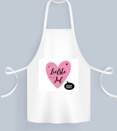 Akyol - liefste juf ooit Keukenschort - Juf - beste juf - school - verjaardagscadeau - afscheidscadeau - kado - gift - 82 bij 71 cm