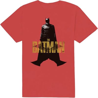 DC Comics Batman - The Batman Yellow Text Heren T-shirt - S - Rood