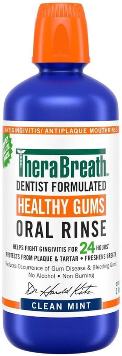 TheraBreath Healthy Gums Mouthwash – Anti-Gingivitis – Clean Mint – Mondwater – 1 Liter