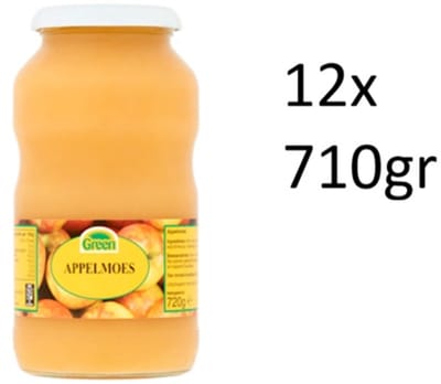 Green Appelmoes appelmousseline - voordeelpak multipak 12x 710gram