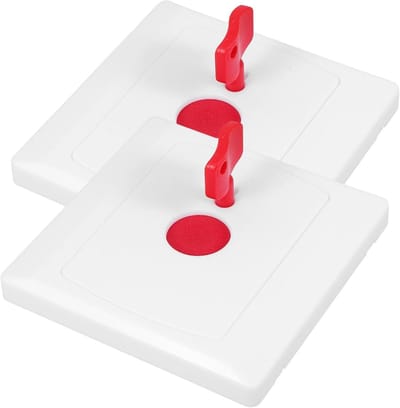 Noodknop Set - Hulp Alarm - Persoonlijke Veiligheid - Eenvoudige Installatie - 8.5 cm - Wit