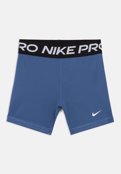 Nike Pro meisjesshorts - Short - Maat L - Comet Blue/Wit / Blauw Wit - Kids - Hardlopen - Kinder Short voor Jongens en Meisjes