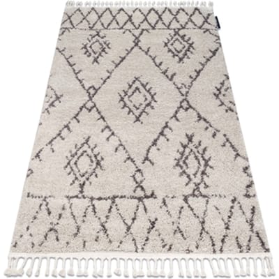Kleden Rugsx Tapijt BERBER FEZ G0535 crème / bruinrand 180x270 cm