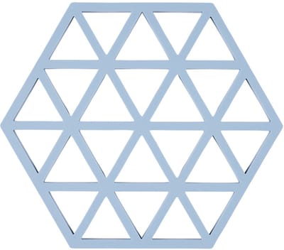 Zone Denmark Pannenonderzetter Triangles – Onderzetters Pannen – Hittebestendig tot 250°C – Vaatwasserbestendig – Siliconen – 16 × 14 × 0,9 cm – Blue