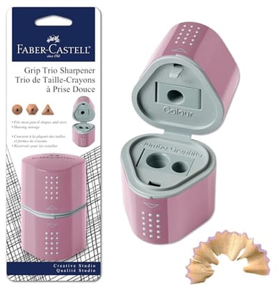 Grip Trio Puntenslijper in Roze Schaduw - Perfect voor Thuis en School