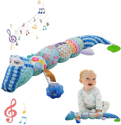 Dailygoods- Babyspeelgoed Sensorisch - Rammelaar/Bijtring - Knuffeldier - Geschikt voor 0-6 maanden - Cadeau voor Pasgeborenen - Montessori Speelgoed - Babykruik
