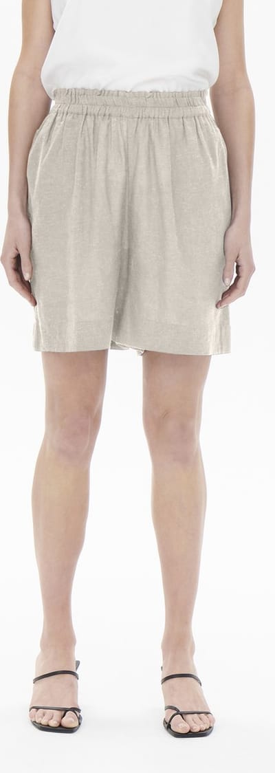Only Broek Onltokyo Hw Linen Blend Shorts Pnt 15259587 Moonbeam Dames Maat - S