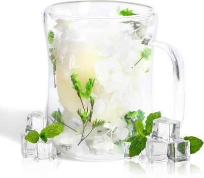 400 ml Dubbelwandige Glazen, Bloemenmok met Floral Patroon, Perfecte Cadeau voor Vrouwen, Moeders en Vriendinnen, Ideaal voor Verjaardagen en Speciale Gelegenheden