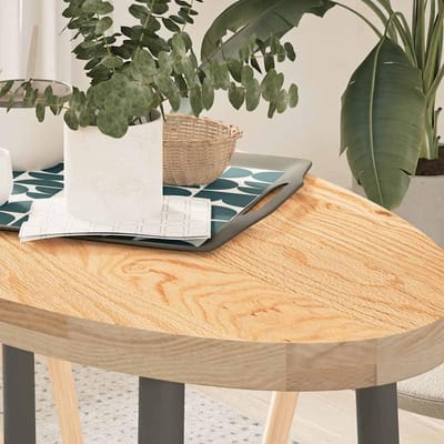 Tafelblad Massief Hout - Eiken Blad - Tafel Opknappen - Natuurlijke Houtnerf - 100x50 cm - Bruin