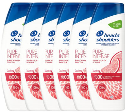 Head & Shoulders Pure Intense Shampoo 6 x 500 ml – Anti-Roos