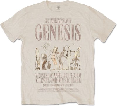 Genesis - An Evening With Heren T-shirt - S - Creme