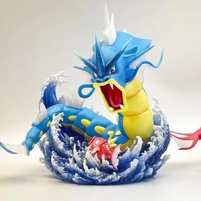 20cm/7.87in Pokemon Gyarados Anime Figuur Magikarp Pikachu Actiefiguur GK Speelgoed Cadeau Pop blauw