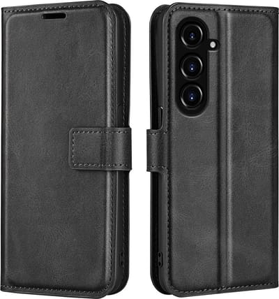 Coverup Hoesje - Geschikt voor Samsung Galaxy S23 FE Hoesje - Coverup Deluxe Book Case - Zwart