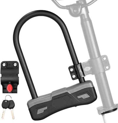 U-Slot Fiets - Fietsslot Beveiliging - Fietsen Beveiligen - Gehard Zinklegering - 17 x 6 x 26 cm - Zwart