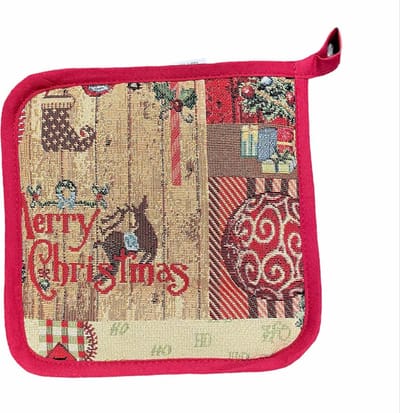 Pannenlap - luxe gobelinstof - Christmas Jingle Bells - Kerst