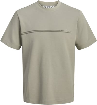 Jack & Jones T-shirt Jcofusion Chest Brand Tee Ss Crew N 12289936 Vetiver Mannen Maat - M