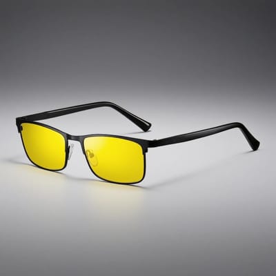 Zakelijk Metalen Half Frame Heren Nachtzicht Bril Ultra Licht Anti Blauw Licht Hoge Kwaliteit Modieuze Brillen