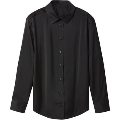 ESMARA Satijnen dames blouse (Zwart, 34)