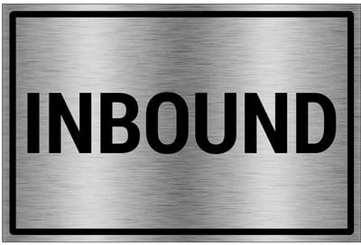 Inbound bord - gecoat brushed aluminium - grijs zwart | 30 x 20 cm