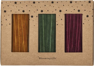 Bloomingville - Puglia Linten in okergeel, groen en rood - kerstdecoratie - 3x5m
