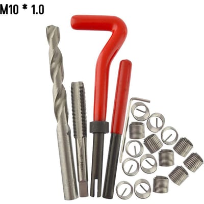 Kit d'insertion de réparation de filetage métrique M5 M6 M8 M10 M12 M14, outil de bobine Helicoil Car Pro M10-1.0