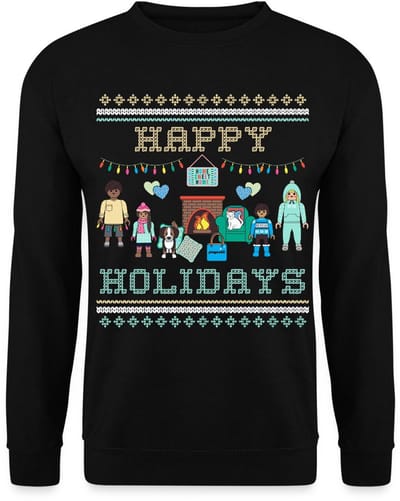 Playmobil Familie Happy Holidays Ugly Christmas Sweater Heren