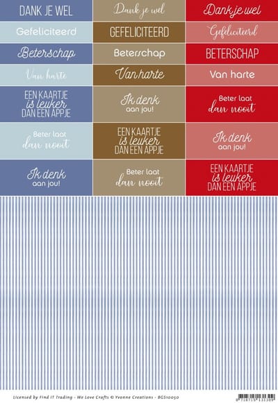 Yvonne Creations - Ocean Days – Backgroundsheets 10 stuks