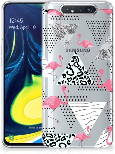 Samsung Galaxy A80 TPU Hoesje Flamingo Triangle