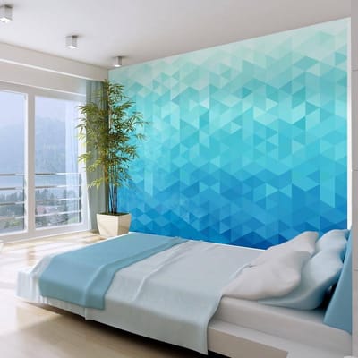 200cm X 140cm - Fotobehang - Azure pixel