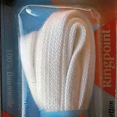 5.5mm x 75cm Plat Witte Smalle platte schoenveter 60_75_101