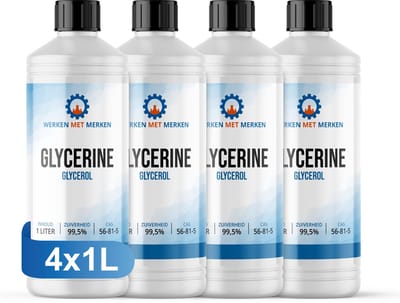 Glycerine 99,5% - Doos, 4x1 liter - Glycerol - Vloeistof