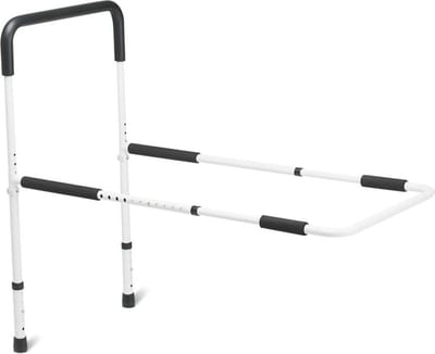 Multimotion Bedsteun / bedbeugel / bedgreep met steunpoten - Verstelbaar - Uitstapbeugel voor boxspring bed en bed zonder ombouw om matras