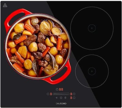 Inductiekookplaat 3 zones - Kookplaat elektrisch - Snel koken - Pannendetectie - 290 mm diameter - Zwart
