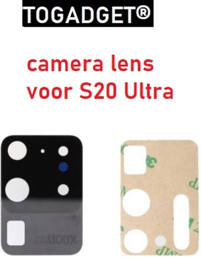 Samsung Galaxy S20 Ultra Camera Lens -  - Back camera lens cover - Achtercamera / Rear camera glazen lens voor Samsung Galaxy S20 Ultra