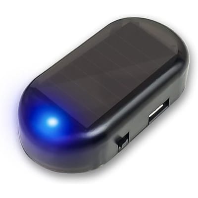 1 stuks auto zonne-waarschuwingslampje dummy alarmsimulatie anti-diefstal universele led-camera-interieurlamp blauw