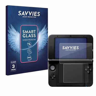 3 Stuks Savvies Screenprotector - geschikt voor Nintendo 3DS XL SPM7800 - beschermfolie glas transparant