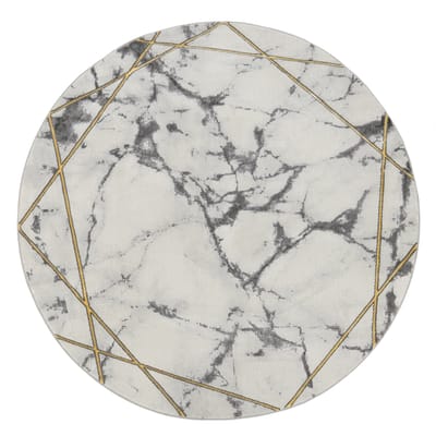 Tapijt Krevor geel 160 cm rond