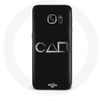 Hoesje - Samsung - Galaxy S7 - Flexibel - Zwart - Squid Game - Smartphonebescherming zwart