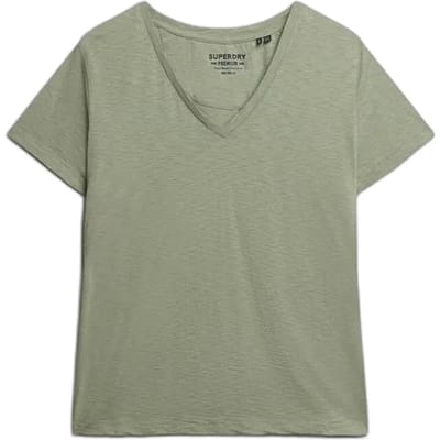 Superdry - Studios Slub T-shirt met Borduursel - Dames - T-shirts