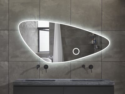 Mawialux LED Badkamerspiegel - Bluetooth en speakers - 180x79cm - Asymmetrisch - Verwarming - Touchscreen - Dimbaar - Catina PLUS