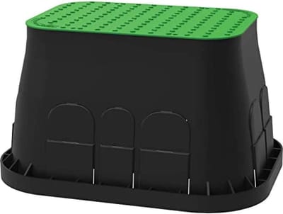 Drainbox Schacht - Irrigatie Box - Elektrische Verbinding - Opname Magneetventielen - 525 x 395 x 30 cm - Grijs/Groen