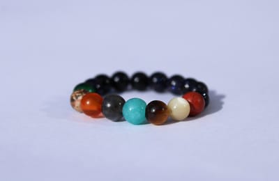 Bixorp Stars Natuursteen Ring van het Zonnestelsel met alle Planeten - Chakra Ring - Cadeau voor haar