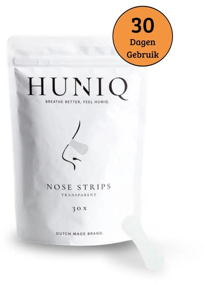 HUNIQ Neusstrips Transparant 30 Stuks – Anti Snurken – Neusstrips Snurken – Beter Ademen tijdens het Slapen – Neusstrips Sport – Neuspleisters – Hypoallergeen