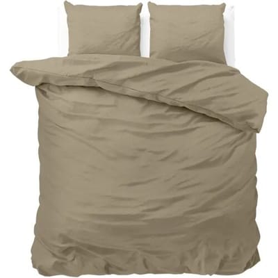 Zensation Satin Point - Dekbedovertrekset - Lits-Jumeaux - 240x200/220 + 2 kussenslopen 60x70 cm - Taupe