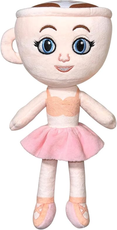 Roze Ballerina Haai Knuffel met Geluid - Pluche Dansend Speelgoed voor Kinderen en Volwassenen